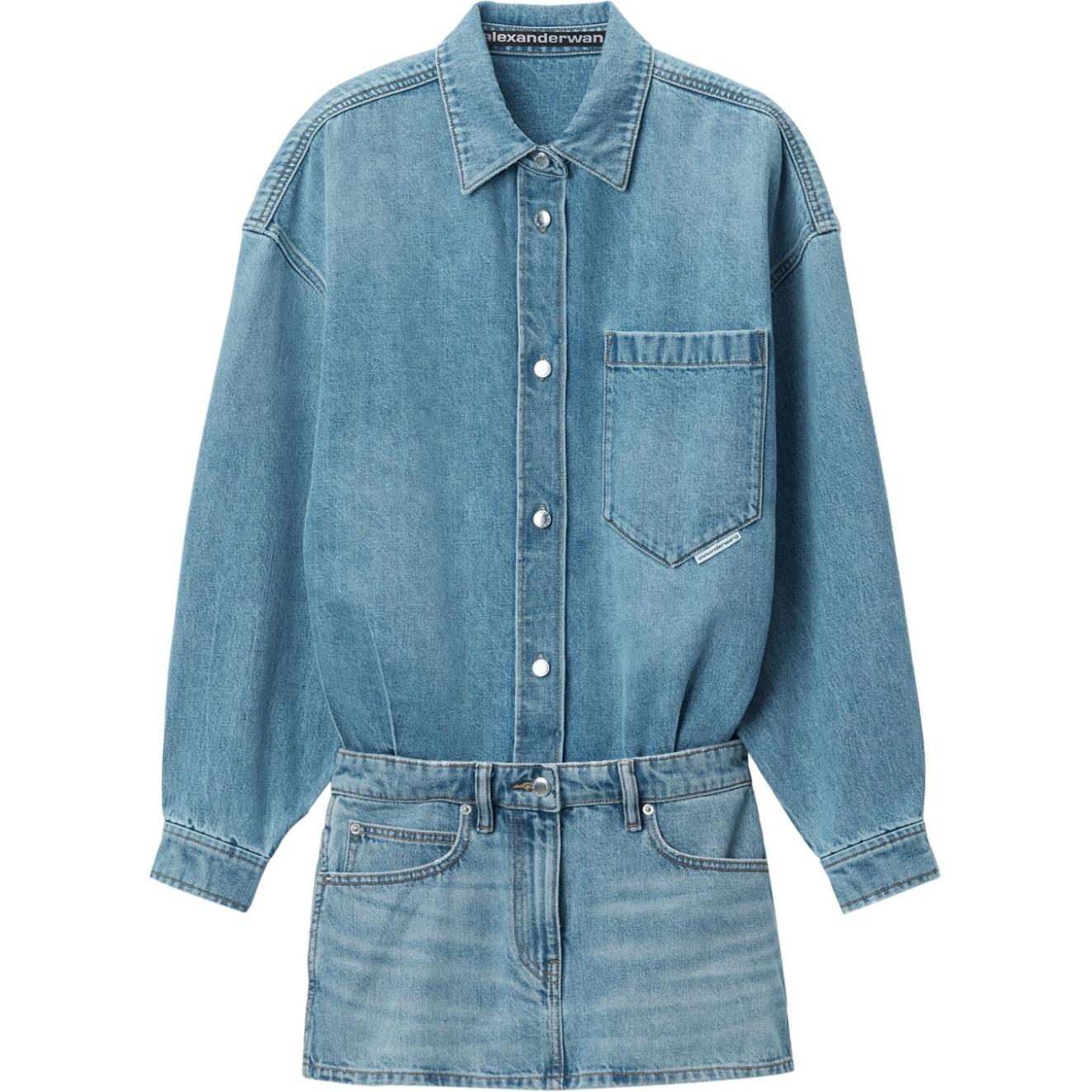 Рубашка-платье с длинными рукавами Alexander Wang, синий
Рубашка-платье с длинными рукавами Alexander Wang, синий