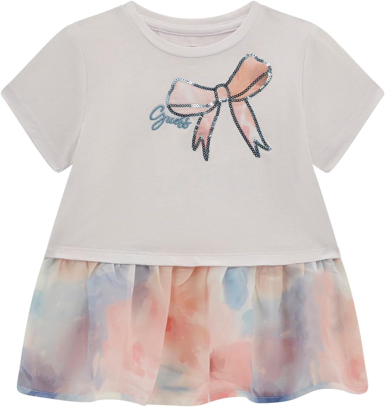 Футболка GUESS для девочек с коротким рукавом и шифоновым подолом, Pure White, Белый, Футболка GUESS для девочек с коротким рукавом и шифоновым подолом, Pure White
Футболка GUESS для девочек с коротким рукавом и шифоновым подолом, Pure White, Белый, Футболка GUESS для девочек с коротким рукавом и шифоновым подолом, Pure White