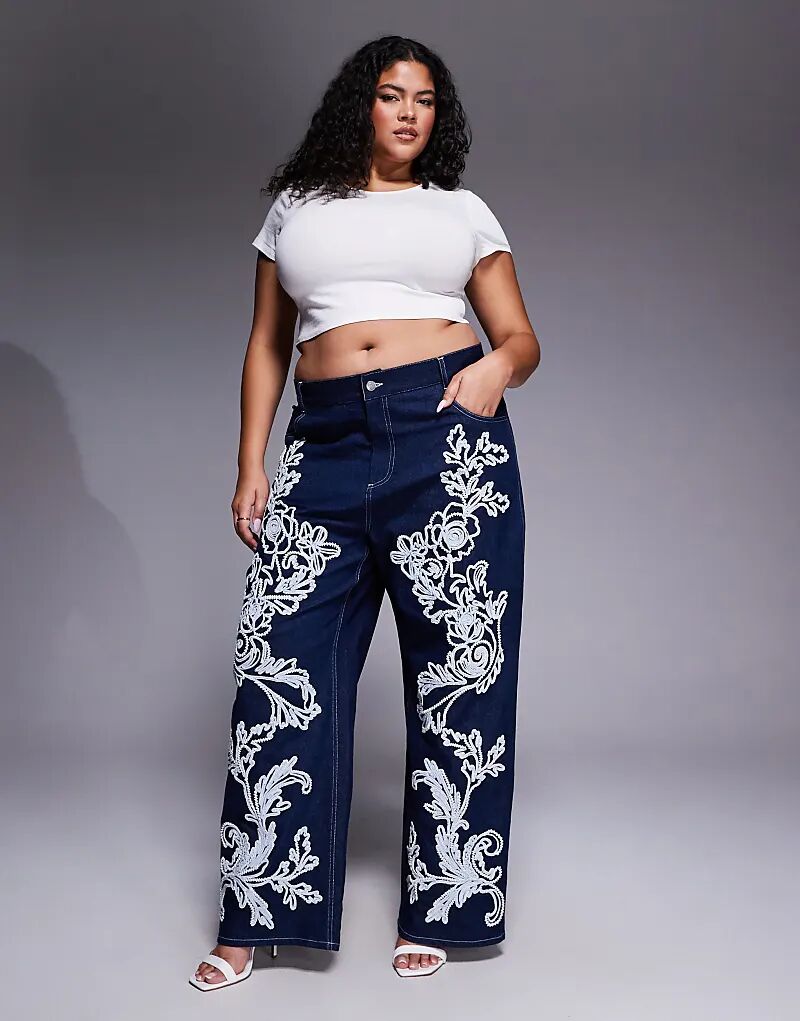 Джинсы прямого кроя Dream Cornelli с отделкой ASOS LUXE Curve, темно-синего цвета
Джинсы прямого кроя Dream Cornelli с отделкой ASOS LUXE Curve, темно-синего цвета
