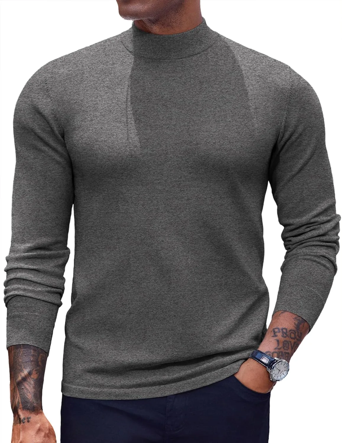 COOFANDY мужской свитер-водолазка с длинным рукавом, легкий
COOFANDY мужской свитер-водолазка с длинным рукавом, легкий
