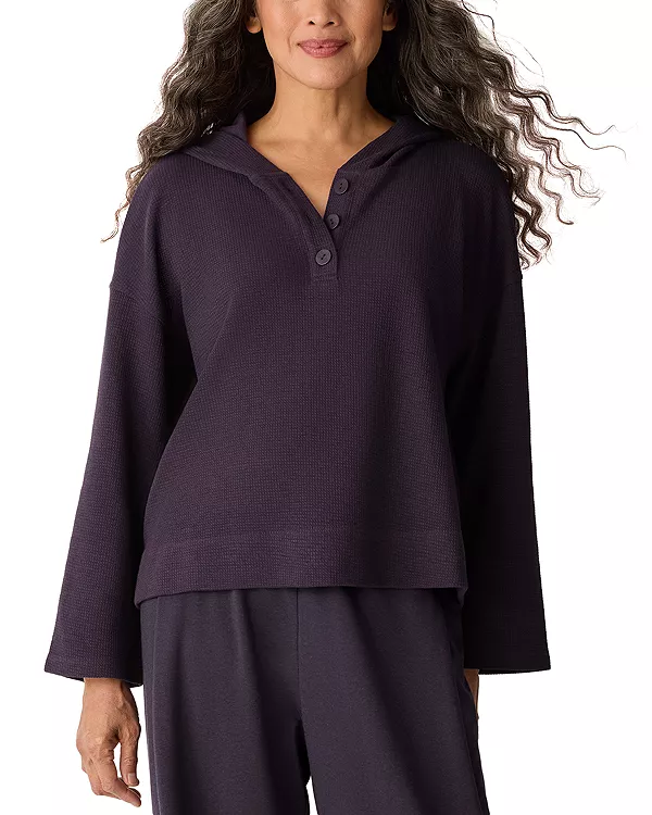 Тканевая толстовка с капюшоном из вафельной ткани двойного плетения Eileen Fisher, фиолетовый
Тканевая толстовка с капюшоном из вафельной ткани двойного плетения Eileen Fisher, фиолетовый
