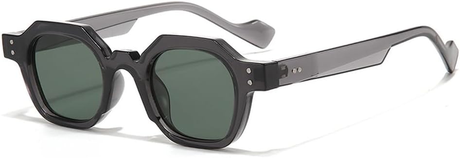 Ретро-многоугольные маленькие солнцезащитные очки для женщин, защита от УФ-излучения UV400, модный панк-стиль, декор с заклепками, мужские очки с прозрачными линзами в оправе HYYZZC, Grey Dark Green
Ретро-многоугольные маленькие солнцезащитные очки для женщин, защита от УФ-излучения UV400, модный панк-стиль, декор с заклепками, мужские очки с прозрачными линзами в оправе HYYZZC, Grey Dark Green