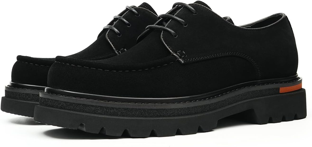 Мужские дерби Santimon с массивной подошвой из натуральной кожи - премиальная замша и гладкая кожа, противоскользящие комфортные туфли, бизнес-кэжуал оксфорды для мужчин, черный
Мужские дерби Santimon с массивной подошвой из натуральной кожи - премиальная замша и гладкая кожа, противоскользящие комфортные туфли, бизнес-кэжуал оксфорды для мужчин, черный