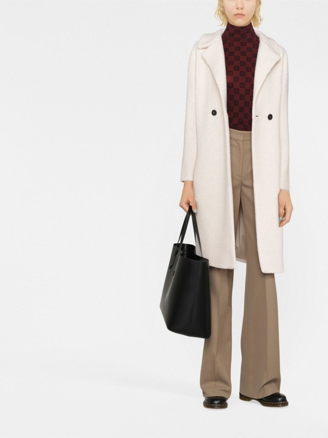 Harris Wharf London двубортное пальто, нейтральный цвет 
Harris Wharf London двубортное пальто, нейтральный цвет