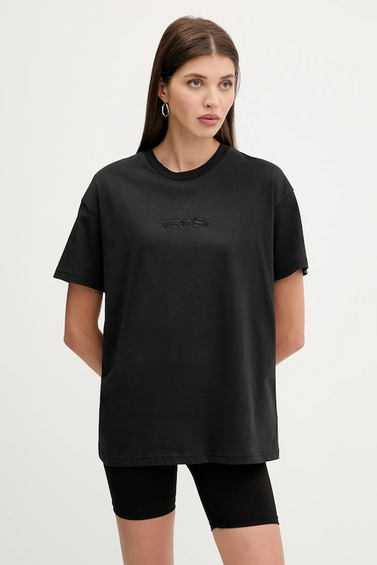 Хлопковая футболка Vans, черный
Хлопковая футболка Vans, черный