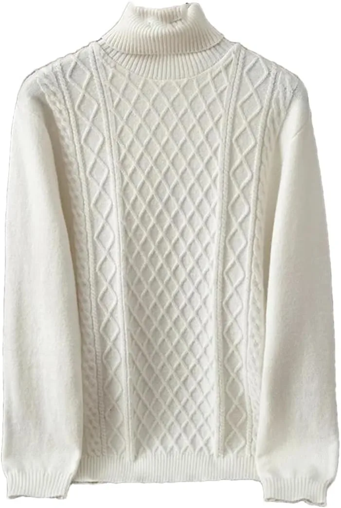 Мужской свитер с высоким воротником и перекрученной вязкой Hdhdeueh
Мужской свитер с высоким воротником и перекрученной вязкой Hdhdeueh