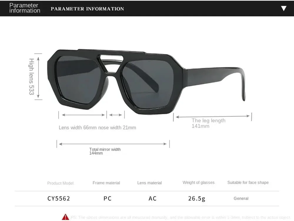 Ретро-солнцезащитные очки с двойной перемычкой для женщин, крупная оправа, леопардовый коричневый градиент, модные солнцезащитные очки для мужчин HYYZZC, Cy5562-c7
Ретро-солнцезащитные очки с двойной перемычкой для женщин, крупная оправа, леопардовый коричневый градиент, модные солнцезащитные очки для мужчин HYYZZC, Cy5562-c7