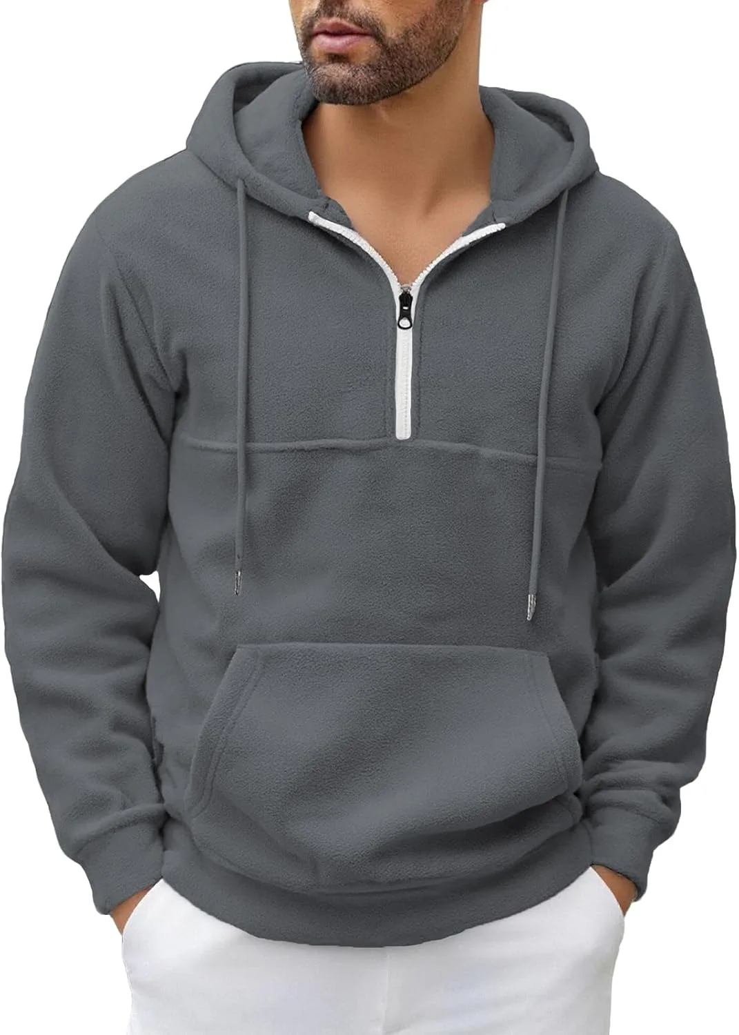 Мужская флисовая толстовка с капюшоном и карманом, утепленная зимняя пуловер с молнией на четверть, M-3XL
Мужская флисовая толстовка с капюшоном и карманом, утепленная зимняя пуловер с молнией на четверть, M-3XL