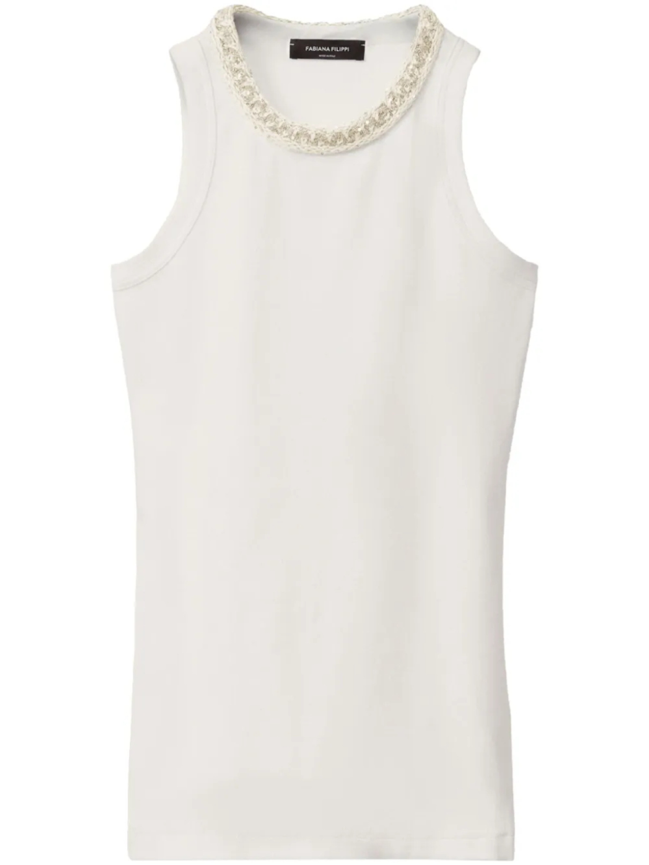 Майка с вышитым воротником Fabiana Filippi, белый
Майка с вышитым воротником Fabiana Filippi, белый