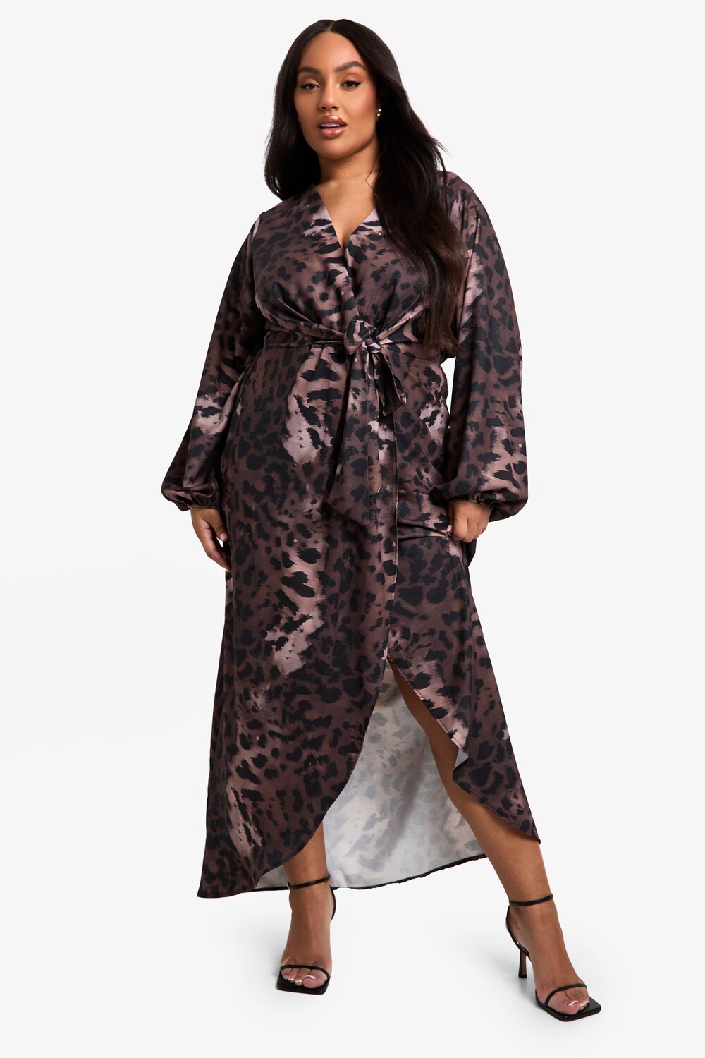 Платье Boohoo с леопардовым принтом и завязками, коричневый
Платье Boohoo с леопардовым принтом и завязками, коричневый