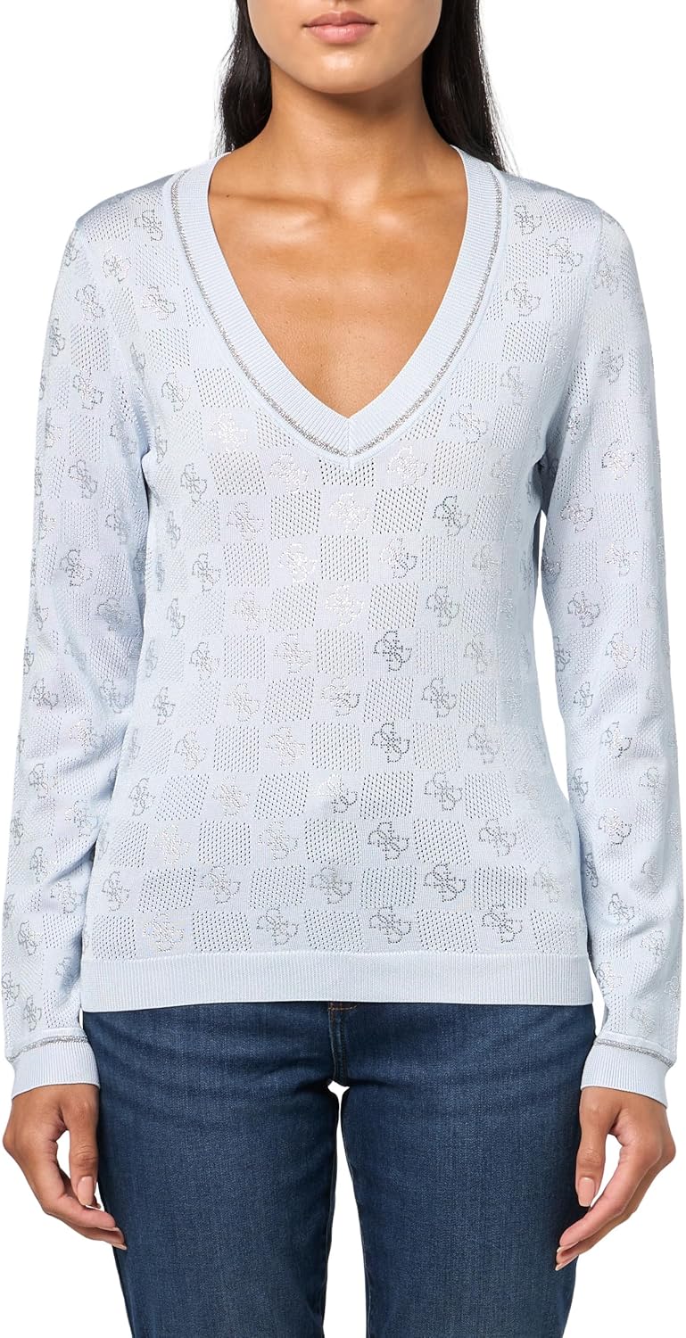 GUESS Женский длинный рукав Rosie 4g V-образный вырез свитер, Sky High
GUESS Женский длинный рукав Rosie 4g V-образный вырез свитер, Sky High