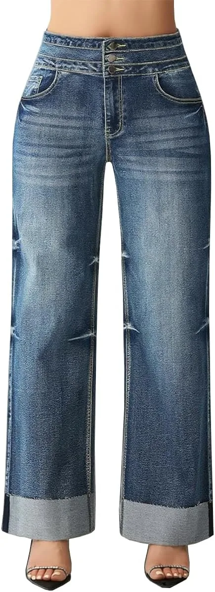 Женские джинсы с высокой талией и прямыми штанинами Vintage TACSTRUN
Женские джинсы с высокой талией и прямыми штанинами Vintage TACSTRUN