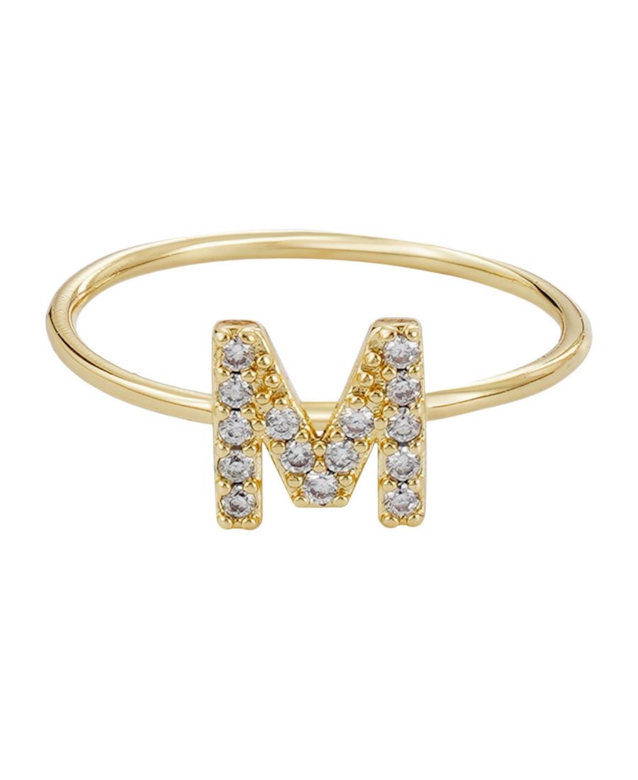 Золотое кольцо с инициалом, украшенное кубическим цирконием, размер 6 ADORNIA, Gold-M
Золотое кольцо с инициалом, украшенное кубическим цирконием, размер 6 ADORNIA, Gold-M