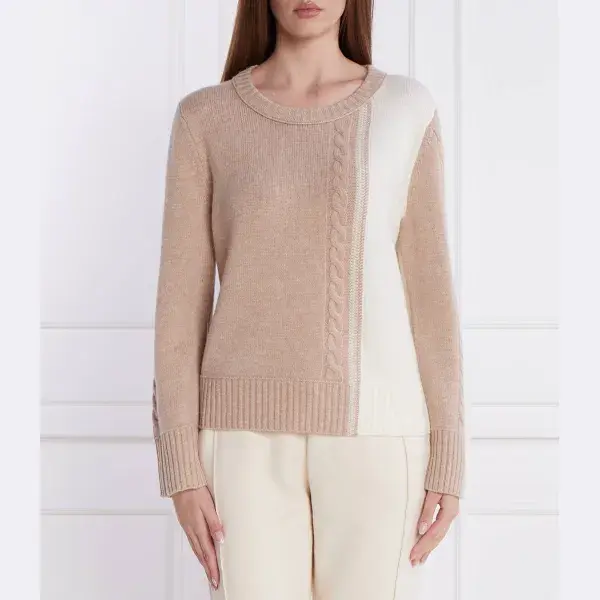 Шерстяной свитер обычного кроя с добавлением кашемира Marc Cain, бежевый
Шерстяной свитер обычного кроя с добавлением кашемира Marc Cain, бежевый