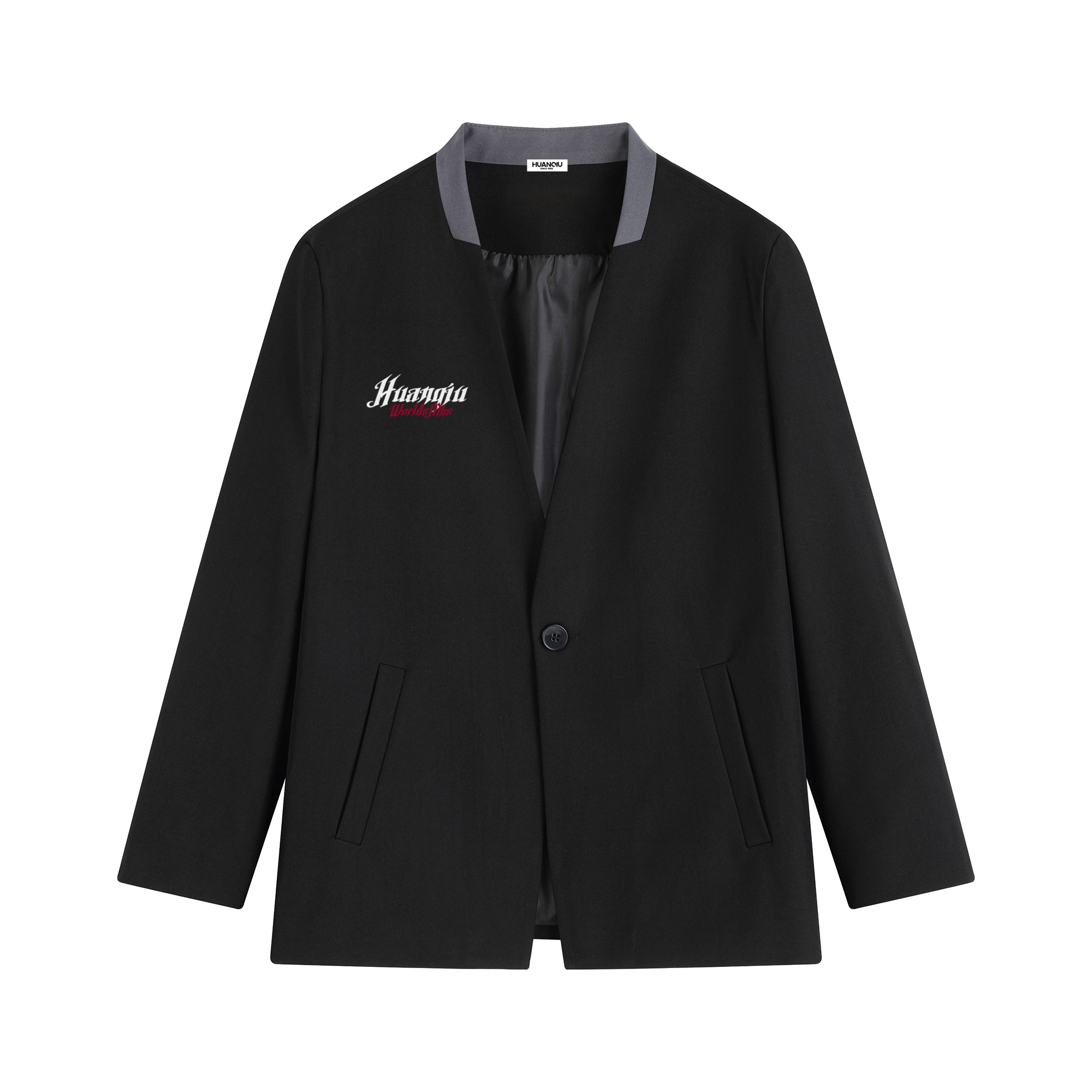 Деловой костюм Unisex без воротника Moderate HUANQIU, черный
Деловой костюм Unisex без воротника Moderate HUANQIU, черный