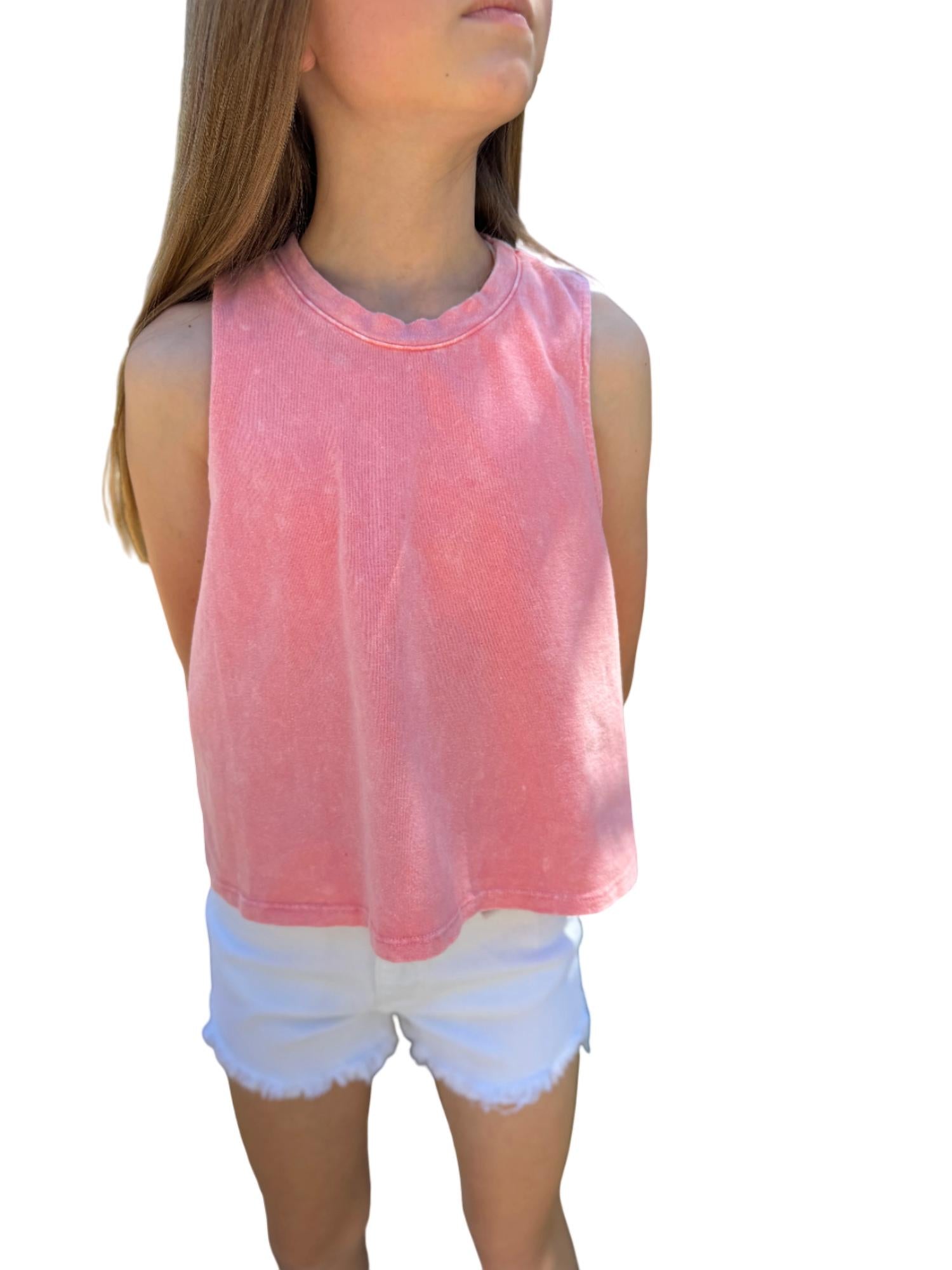 Девочки Винтажная помытая майка в розовом цвете Erge
Девочки Винтажная помытая майка в розовом цвете Erge