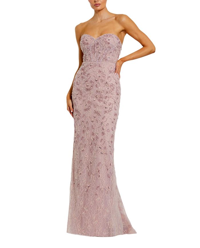 Платье-бюстье без бретелек с накидкой из атласа и розового бисера Mac Duggal, розовый
Платье-бюстье без бретелек с накидкой из атласа и розового бисера Mac Duggal, розовый