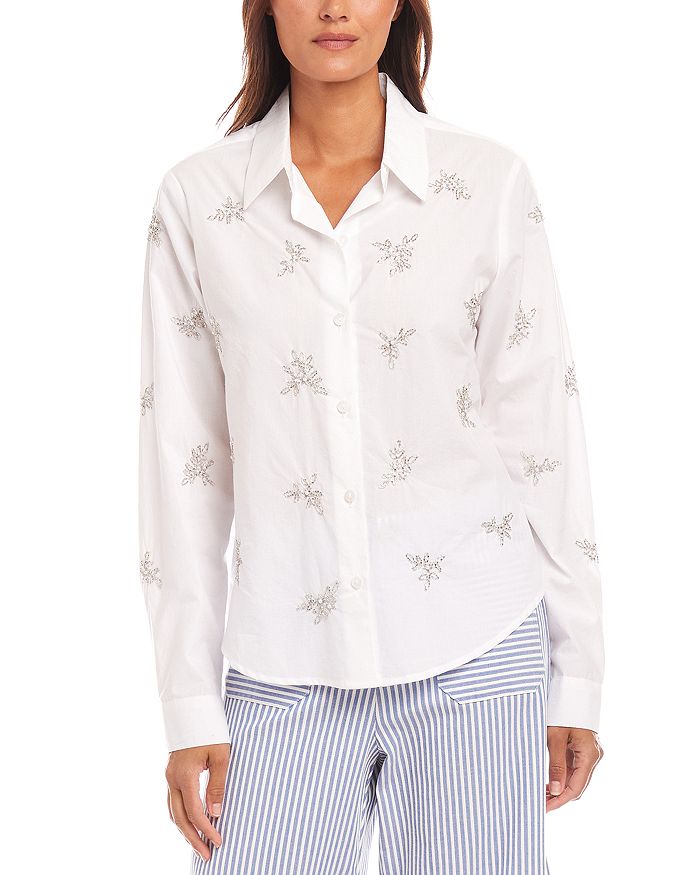 Вышитая бисером рубашка Karen Kane, слоновая кость/кремовый
Вышитая бисером рубашка Karen Kane, слоновая кость/кремовый