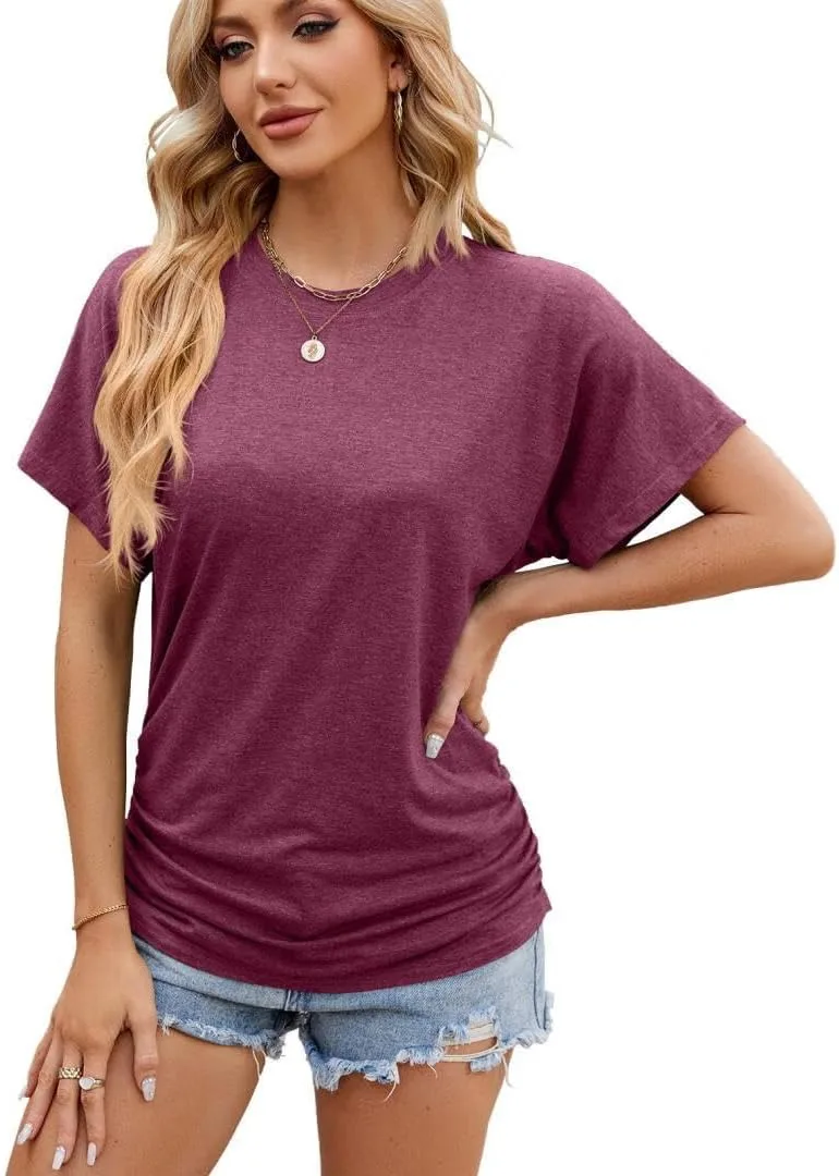 Женская футболка с коротким рукавом и круглым вырезом
Женская футболка с коротким рукавом и круглым вырезом