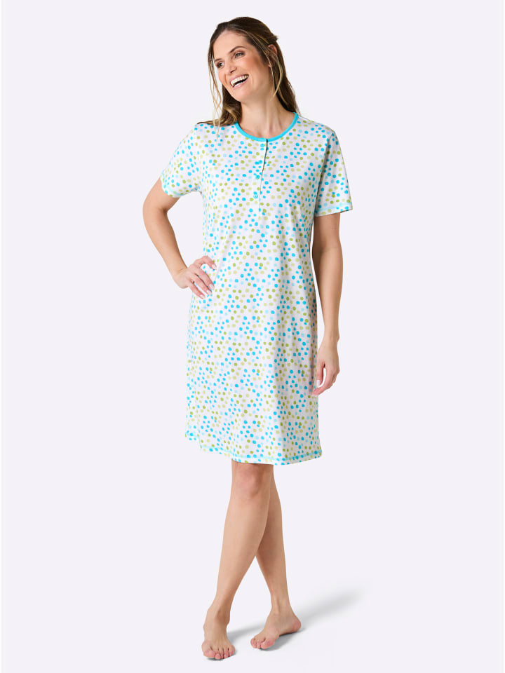 Comtessa Ночная рубашка с принтом в бело-бирюзовых тонах
Comtessa Ночная рубашка с принтом в бело-бирюзовых тонах