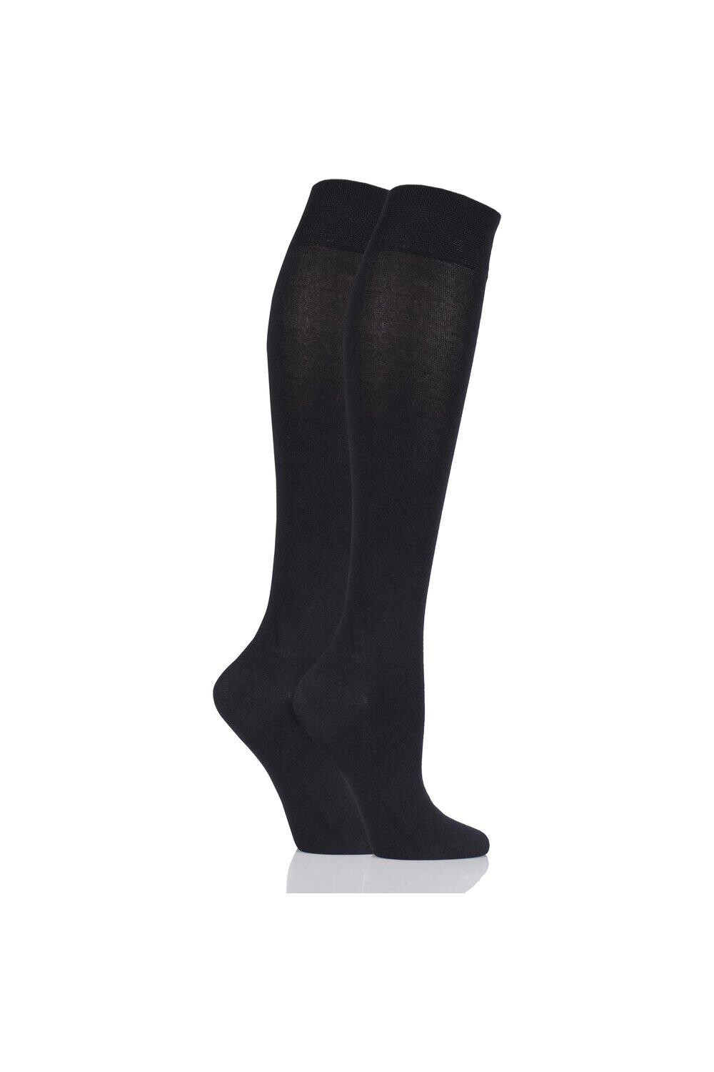 2 пары однотонных бамбуковых носков до колена с узором и гладкими швами на мыске SOCKSHOP, черный
2 пары однотонных бамбуковых носков до колена с узором и гладкими швами на мыске SOCKSHOP, черный