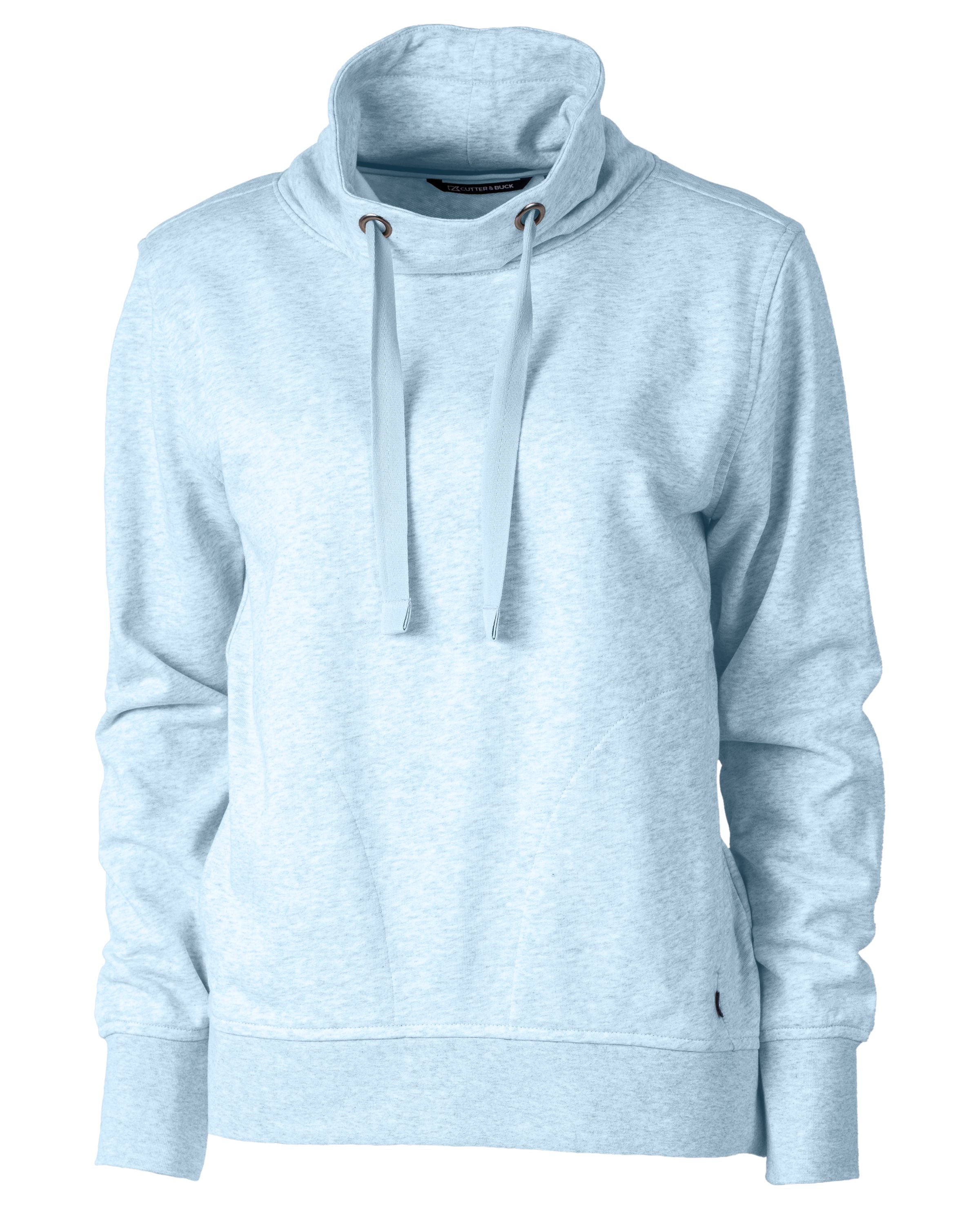 Cutter & Buck Saturday Женская толстовка из хлопковой смеси с воротником-воронкой, цвет atlas heather 
Cutter & Buck Saturday Женская толстовка из хлопковой смеси с воротником-воронкой, цвет atlas heather