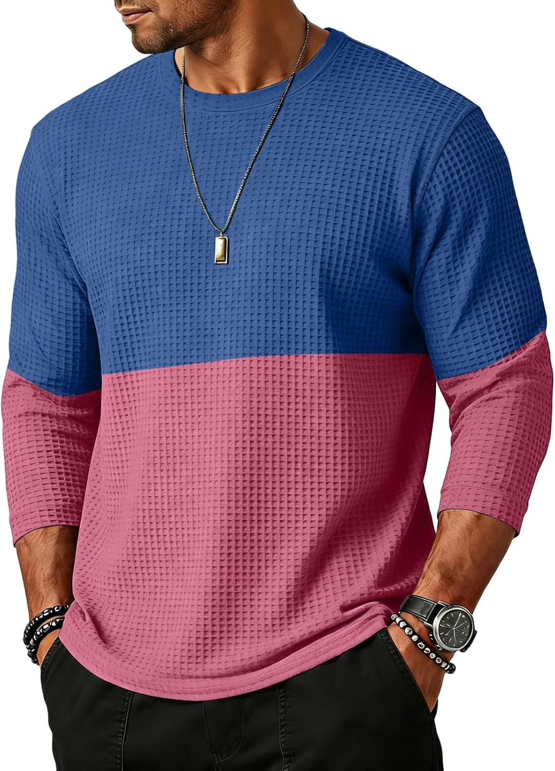 WENKOMG1 мужская бейсболка с вафельной вязкой и цветными блоками, 3/4 рукава, свободный крой, S-3XL
WENKOMG1 мужская бейсболка с вафельной вязкой и цветными блоками, 3/4 рукава, свободный крой, S-3XL