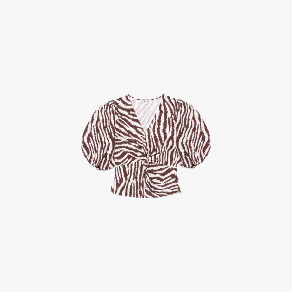 Блузка Ro&Zo с закрученным передом и принтом, коричневый
Блузка Ro&Zo с закрученным передом и принтом, коричневый