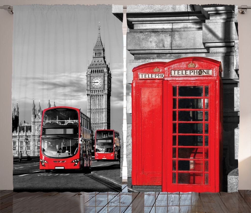 ABAKUHAUS Europe Занавеска в деревенском стиле, Телефонная будка в стиле ретро в Лондоне, Ленточная занавеска с рюшами и петлями для спальни, 280 x 175 см, Серо-красный
ABAKUHAUS Europe Занавеска в деревенском стиле, Телефонная будка в стиле ретро в Лондоне, Ленточная занавеска с рюшами и петлями для спальни, 280 x 175 см, Серо-красный