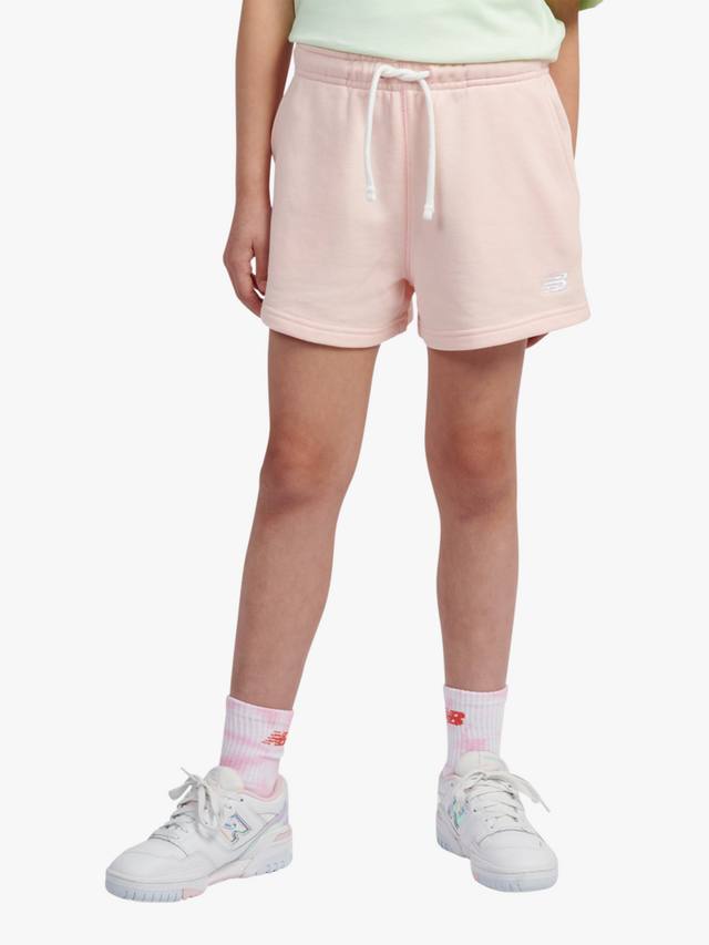 Детские шорты French Terry с маленьким логотипом New Balance, Pink Haze
Детские шорты French Terry с маленьким логотипом New Balance, Pink Haze
