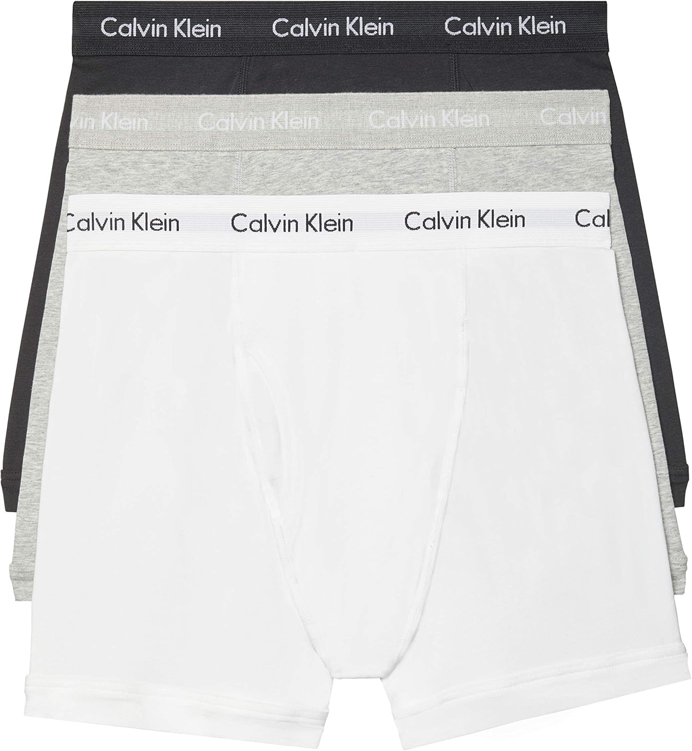 Комплект из 3 мужских трусов-боксеров Calvin Klein из хлопка и эластичного материала, White, Black, Grey Heather
Комплект из 3 мужских трусов-боксеров Calvin Klein из хлопка и эластичного материала, White, Black, Grey Heather