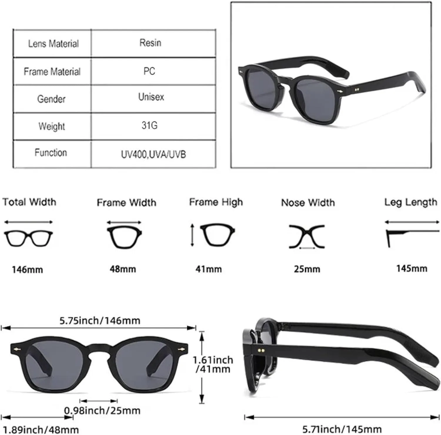 Модные круглые женские солнцезащитные очки конфетных цветов с винтажными заклепками, мужские панк-очки с защитой от УФ-излучения UV400 TVTBBVV, Gray Gray
Модные круглые женские солнцезащитные очки конфетных цветов с винтажными заклепками, мужские панк-очки с защитой от УФ-излучения UV400 TVTBBVV, Gray Gray