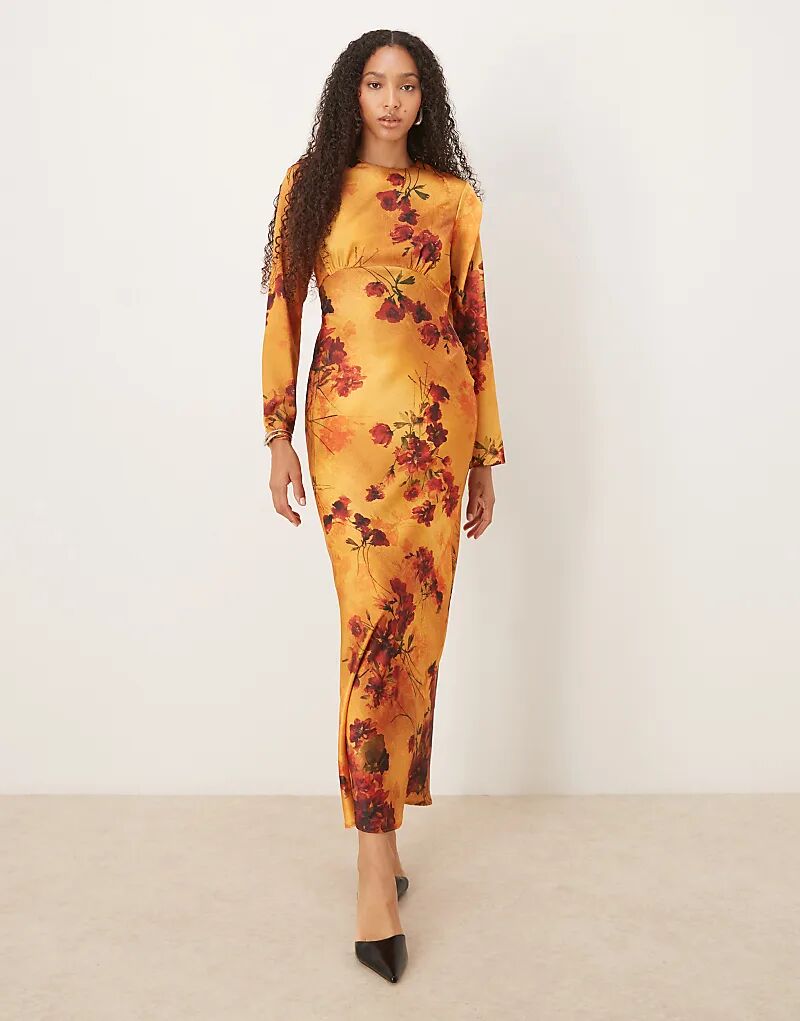 Платье макси ASOS DESIGN из атласа с косой вставкой на груди и оранжевым цветочным принтом
Платье макси ASOS DESIGN из атласа с косой вставкой на груди и оранжевым цветочным принтом