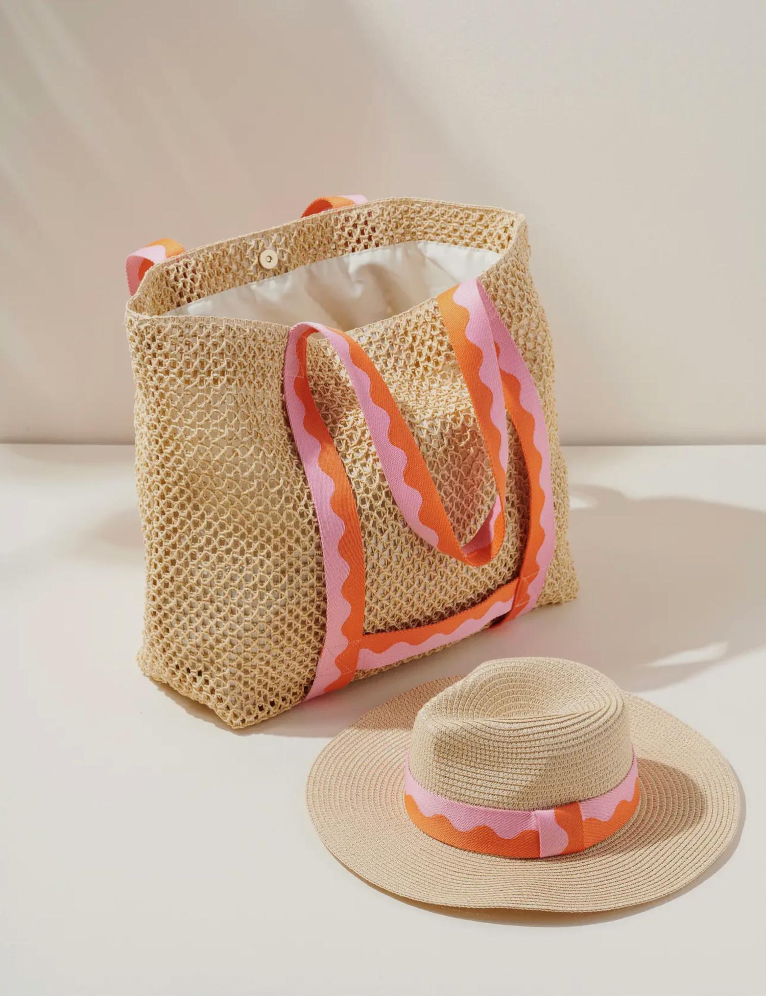 Women's Antigua Beach Tote Bag And Hat Set In Pink Shiraleah
Women's Antigua Beach Tote Bag And Hat Set In Pink Shiraleah
