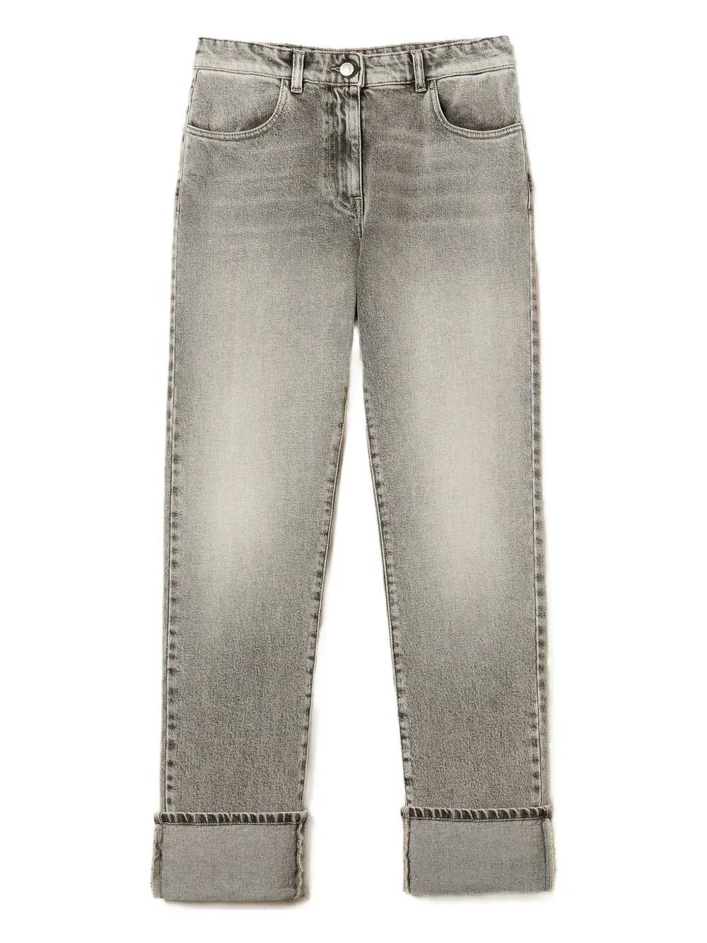 Джинсы с манжетами и нашивкой-логотипом TWINSET, серый
Джинсы с манжетами и нашивкой-логотипом TWINSET, серый