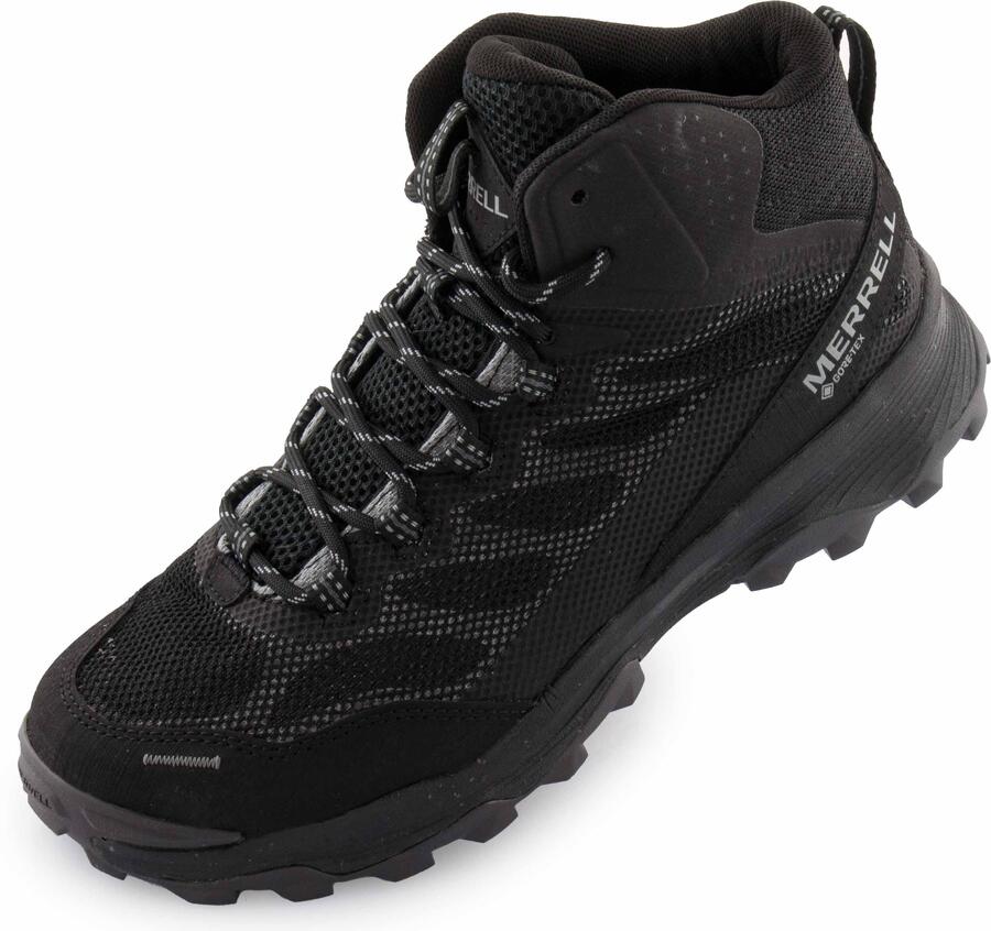 Женские походные кроссовки Merrell Speed Strike Mid GTX — чёрные
Женские походные кроссовки Merrell Speed Strike Mid GTX — чёрные