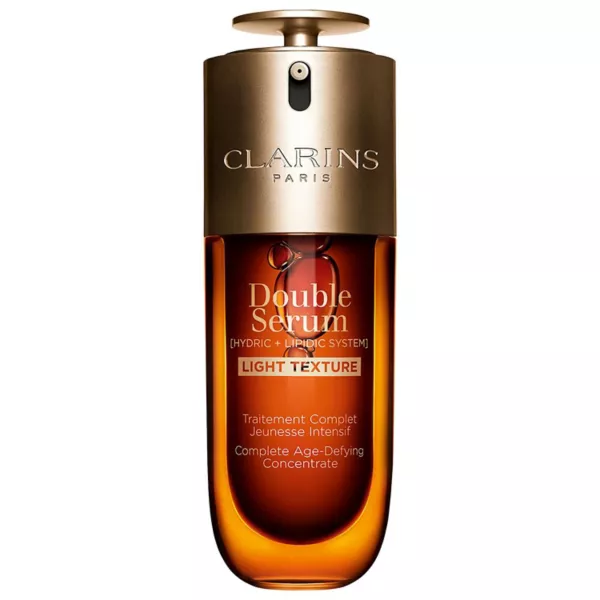 Двойная сыворотка с легкой текстурой против старения, укрепляющая, усиливающая сияние, очищающая поры Clarins, объем 49 мл
Двойная сыворотка с легкой текстурой против старения, укрепляющая, усиливающая сияние, очищающая поры Clarins, объем 49 мл