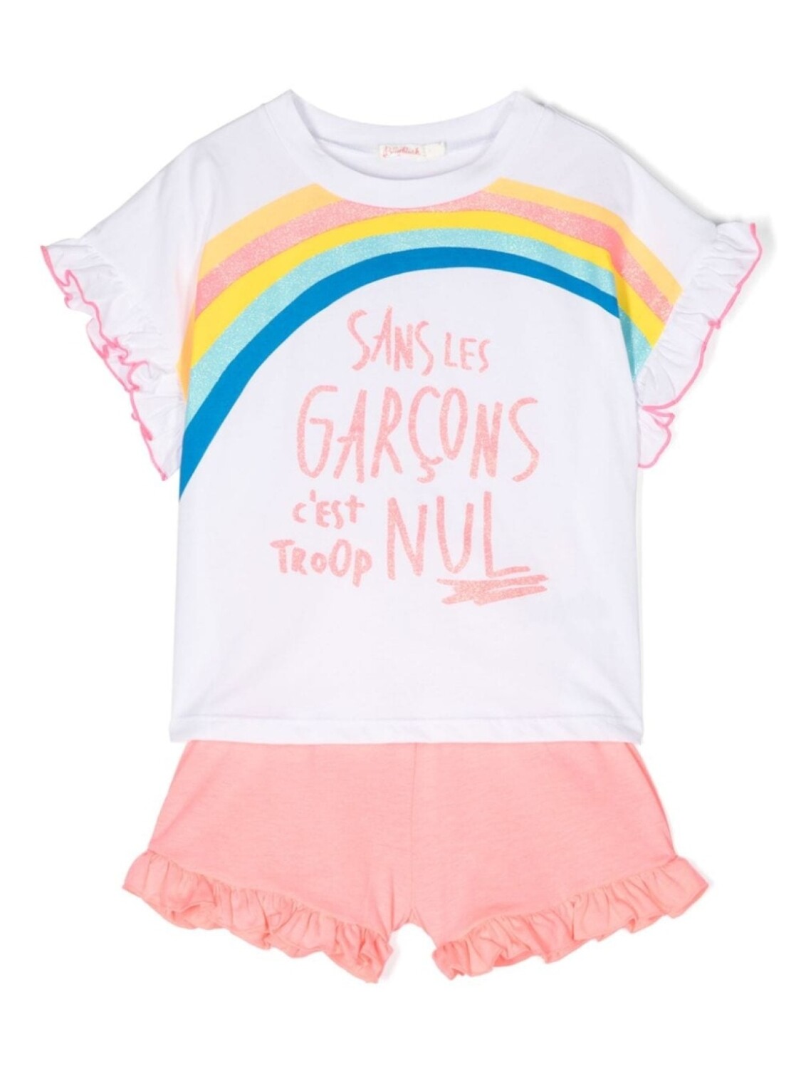 Billieblush комплект из футболки и шортов с принтом, белый
Billieblush комплект из футболки и шортов с принтом, белый