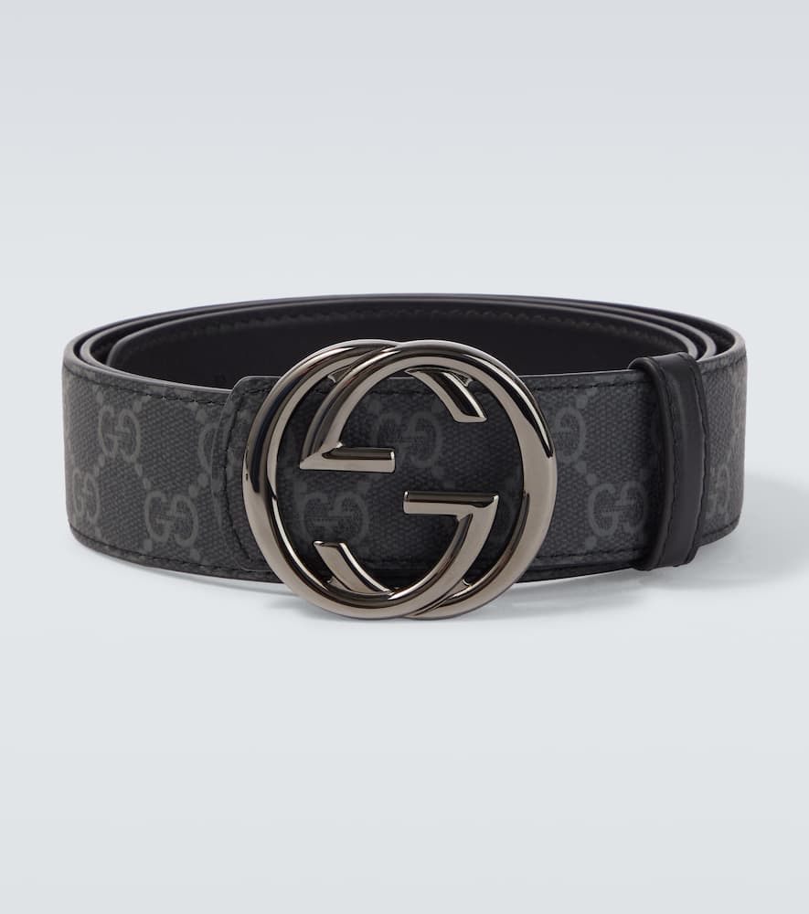 Ремень GG Canvas Interlocking G реверсивный из кожи Gucci, Black/Black
Ремень GG Canvas Interlocking G реверсивный из кожи Gucci, Black/Black