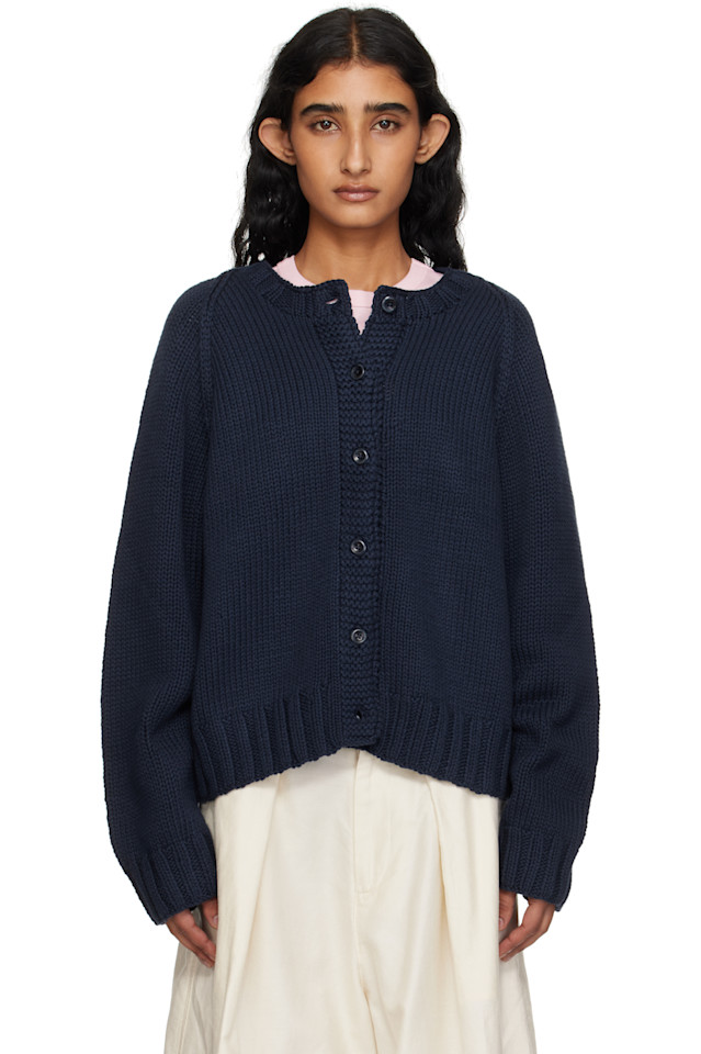 эксклюзивный кардиган Ssense цвета navy atomic Ymc, синий 
эксклюзивный кардиган Ssense цвета navy atomic Ymc, синий