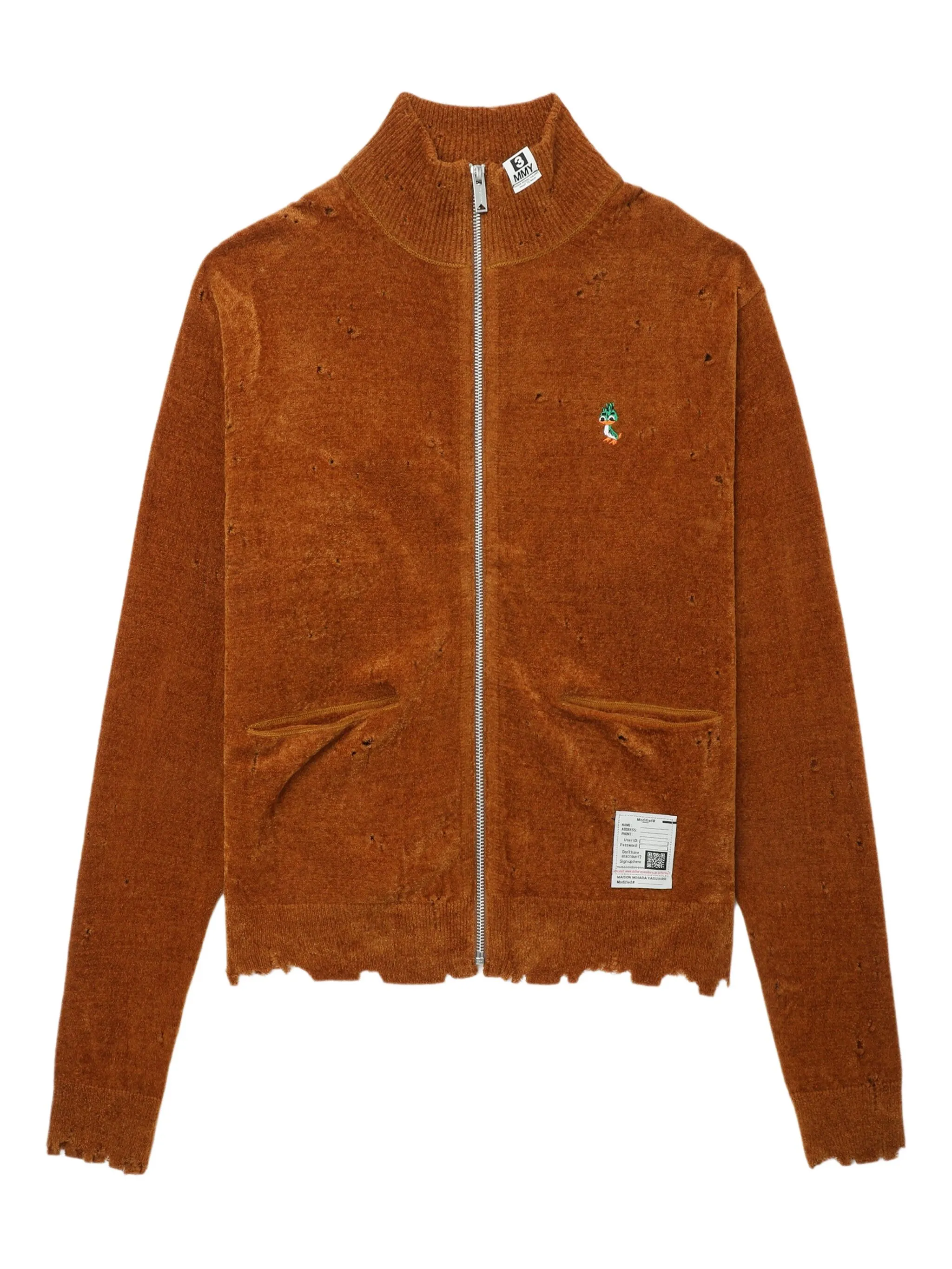 Кардиган на молнии с эффектом потертости Maison Mihara Yasuhiro, коричневый
Кардиган на молнии с эффектом потертости Maison Mihara Yasuhiro, коричневый