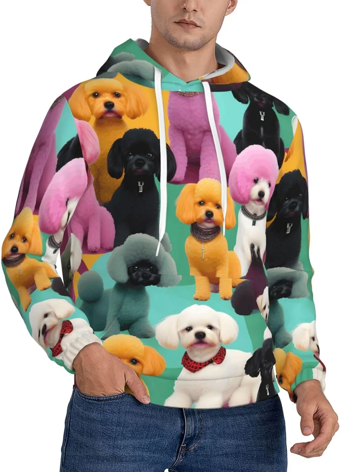 Толстовка с капюшоном BaerK для мужчин, с принтом пуделей, на молнии
Толстовка с капюшоном BaerK для мужчин, с принтом пуделей, на молнии