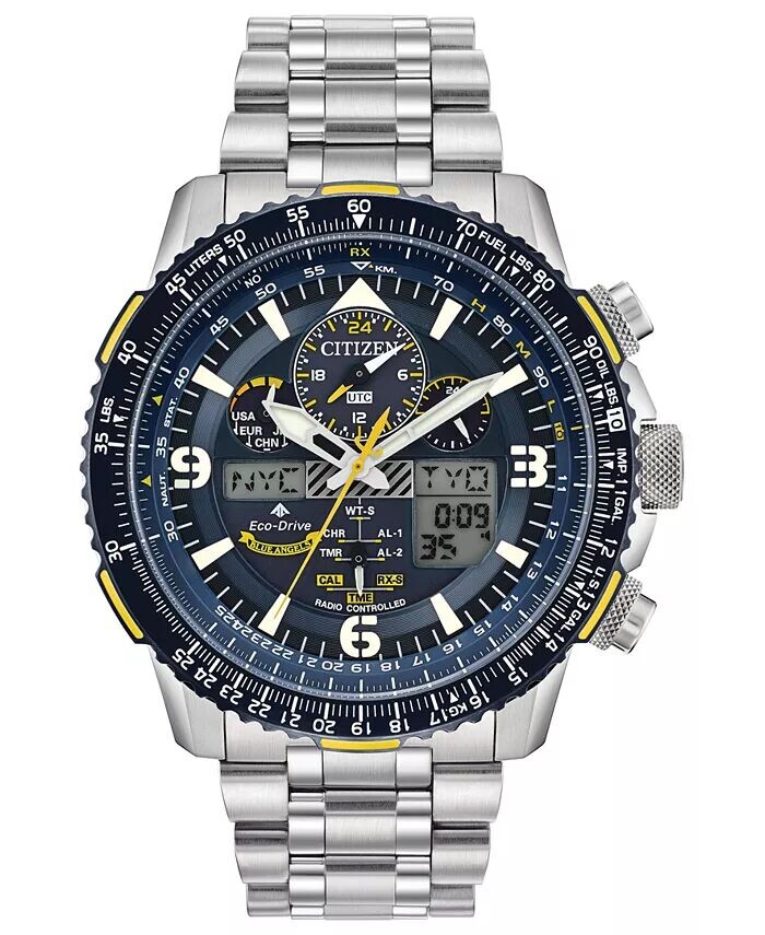 Мужские аналогово-цифровые часы Eco-Drive Promaster Blue Angels Skyhawk A-T с браслетом из нержавеющей стали, 46 мм Citizen
Мужские аналогово-цифровые часы Eco-Drive Promaster Blue Angels Skyhawk A-T с браслетом из нержавеющей стали, 46 мм Citizen