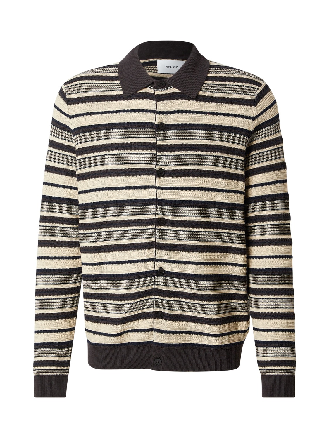 NN07 Трикотажный кардиган 'Nolan' в темно-коричневом цвете
NN07 Трикотажный кардиган 'Nolan' в темно-коричневом цвете