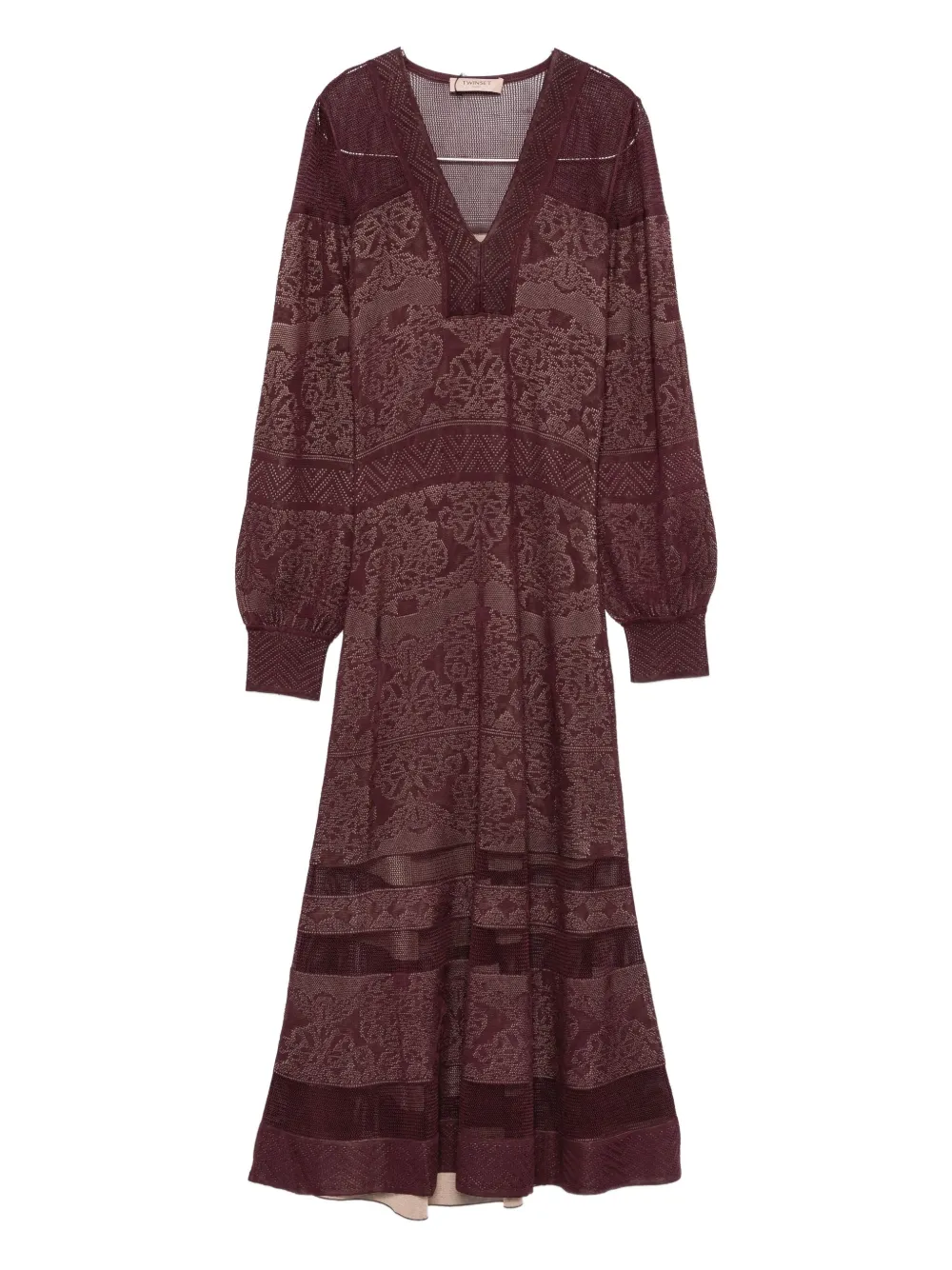 Платье макси с V-образным вырезом TWINSET, красный
Платье макси с V-образным вырезом TWINSET, красный