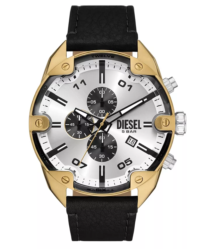 Мужские часы Spiked Quartz Chronograph с черным кожаным ремешком, 49 мм Diesel, Позолоченный, Мужские часы Spiked Quartz Chronograph с черным кожаным ремешком, 49 мм Diesel
Мужские часы Spiked Quartz Chronograph с черным кожаным ремешком, 49 мм Diesel, Позолоченный, Мужские часы Spiked Quartz Chronograph с черным кожаным ремешком, 49 мм Diesel