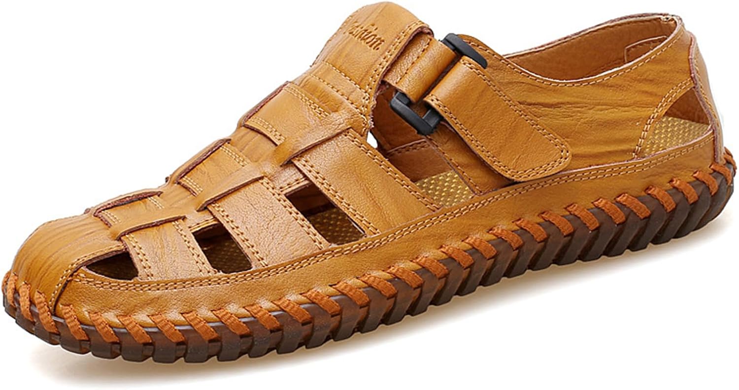 Мужские спортивные сандалии Летние пляжные противоскользящие рыбацкие туфли Мода Закрытые кожаные дышащие лоферы Nigxwns, желтый
Мужские спортивные сандалии Летние пляжные противоскользящие рыбацкие туфли Мода Закрытые кожаные дышащие лоферы Nigxwns, желтый