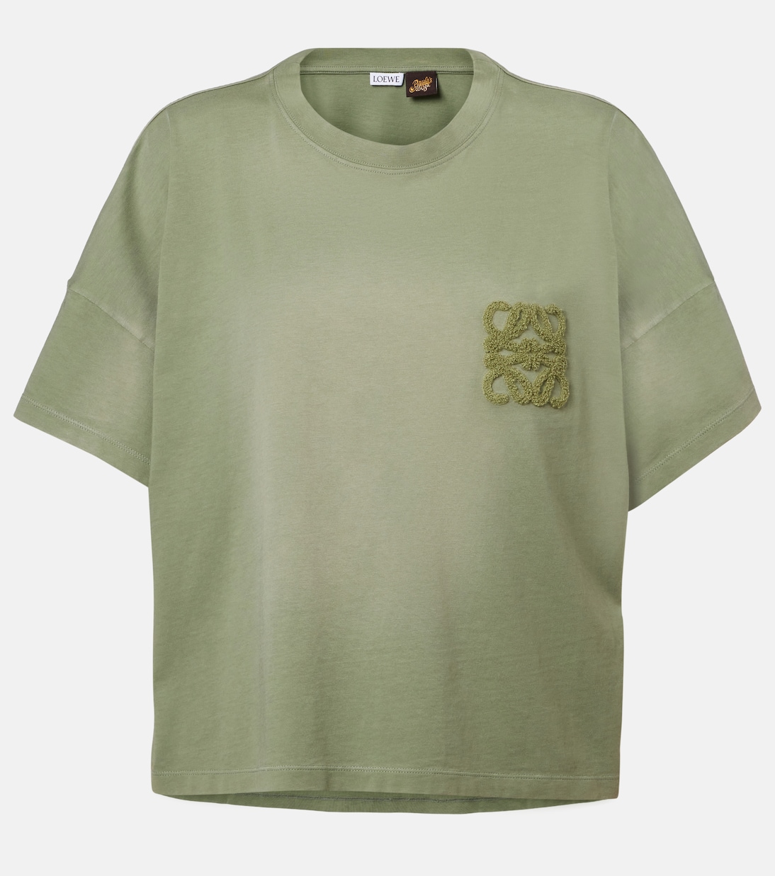 Футболка из хлопка Paula's Ibiza с анаграммой Loewe, Sage
Футболка из хлопка Paula's Ibiza с анаграммой Loewe, Sage