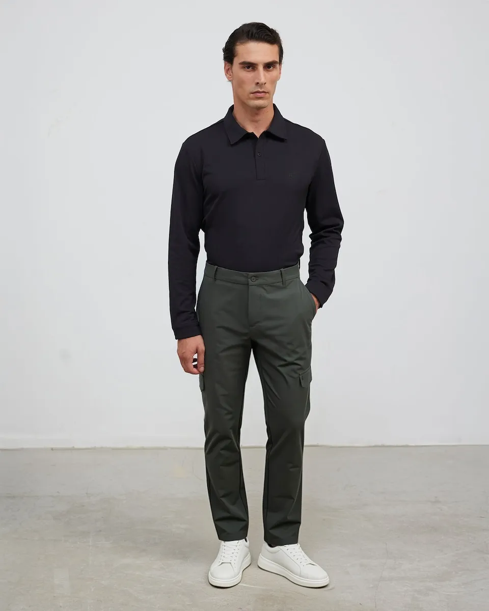 Мужские карго-штаны прямого кроя зеленого цвета Sepiia
Мужские карго-штаны прямого кроя зеленого цвета Sepiia