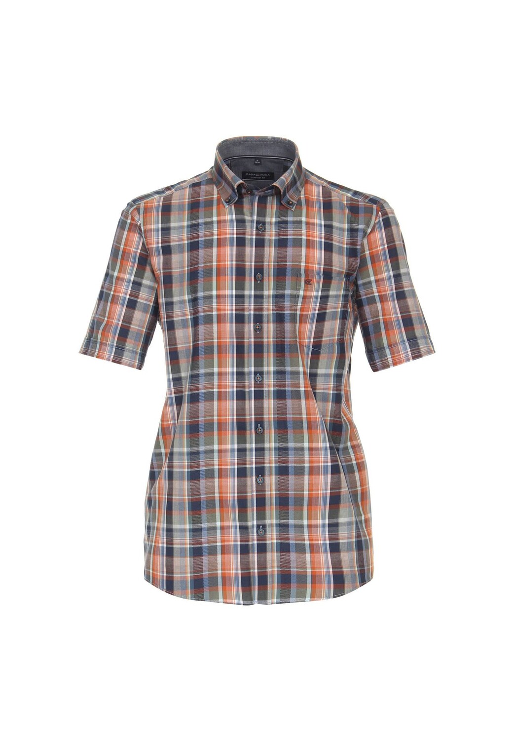 Мужская повседневная рубашка в клетку с короткими рукавами, удобная посадка CASAMODA, оранжевый
Мужская повседневная рубашка в клетку с короткими рукавами, удобная посадка CASAMODA, оранжевый